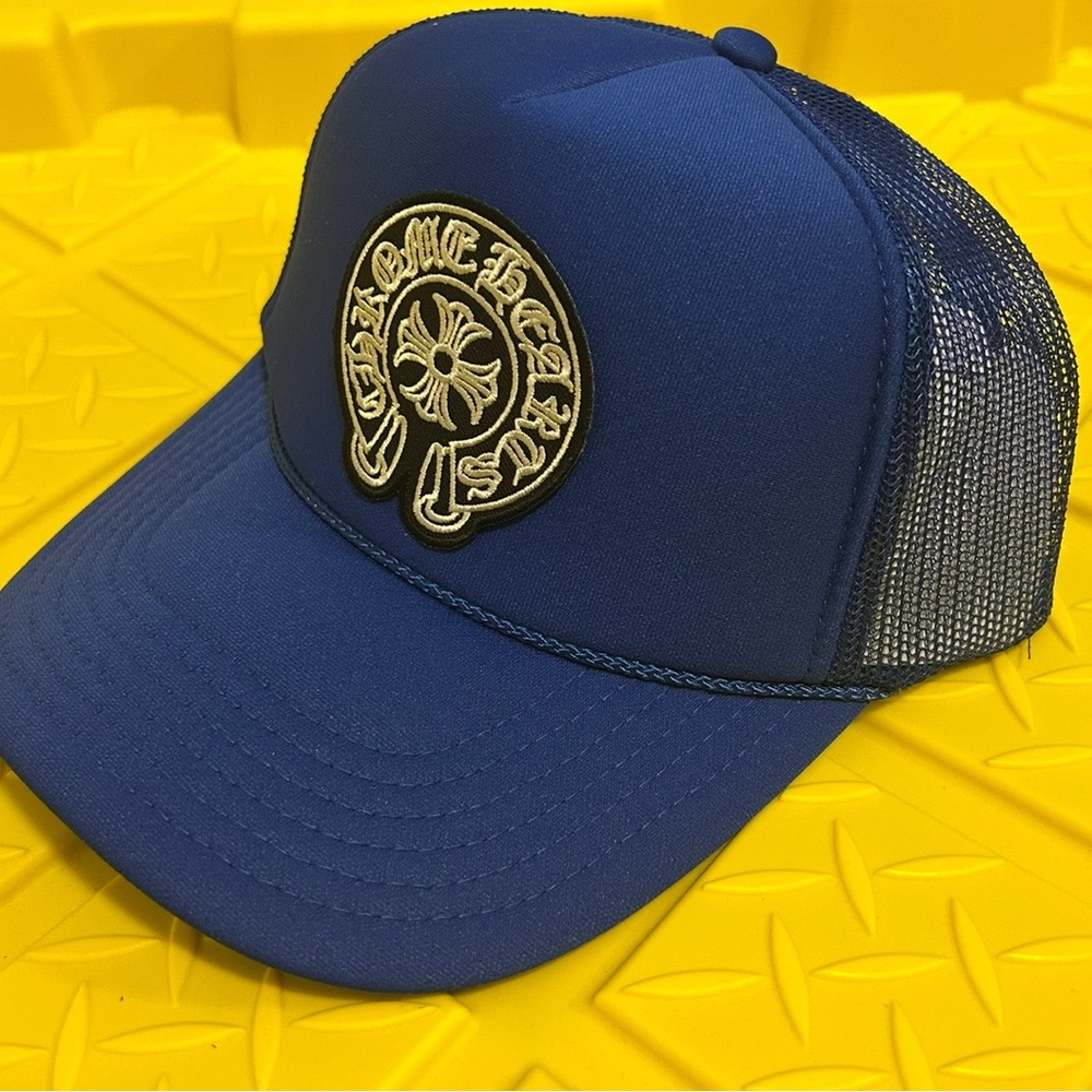 CHROME HEARTS X OTTO TRUCKER HAT ADJUSTABLE NEW CAP HAT FASHION BLUE UNISEX